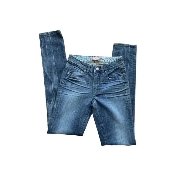 Paige Rising Glen Straight Leg Jeans Women’s Size 25 Blue Wash - Picture 2 of 13